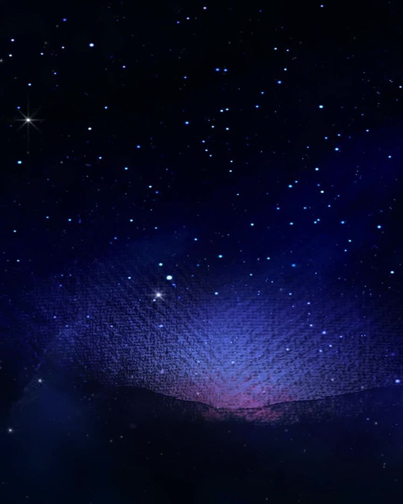 Video projection: a starry night sky over Neverland.